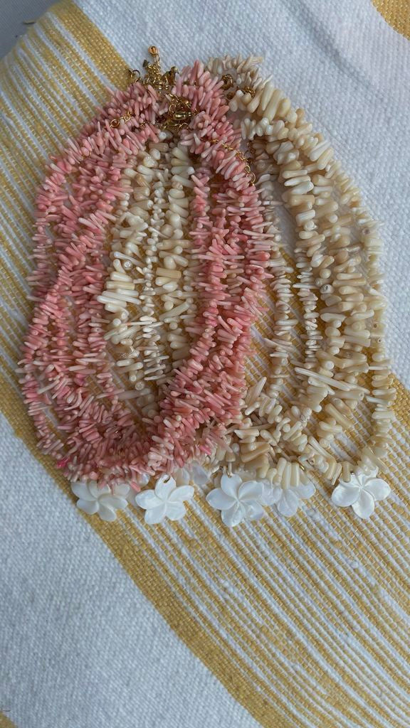 June necklace (pale brown)