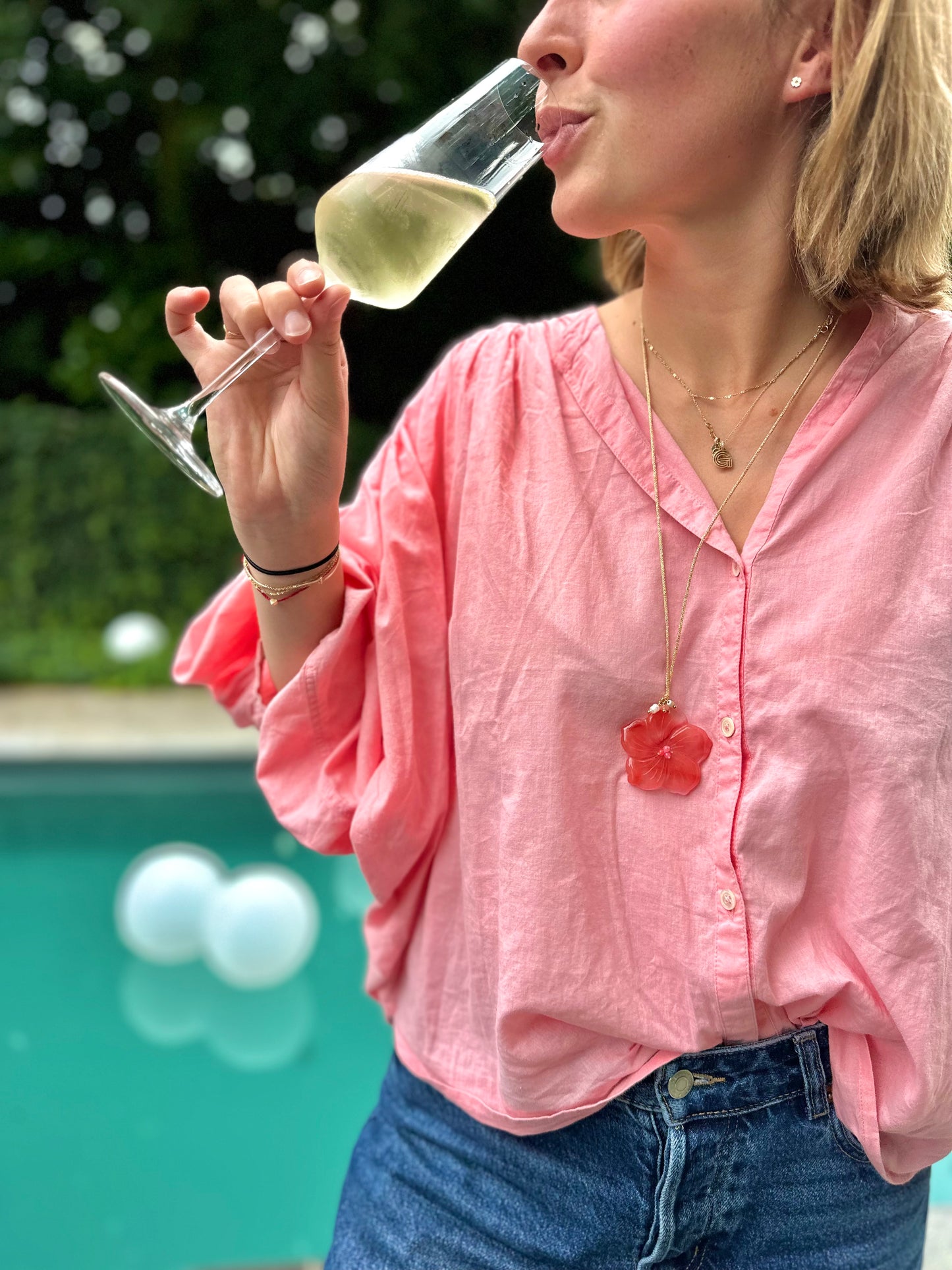 Josie necklace (pink)