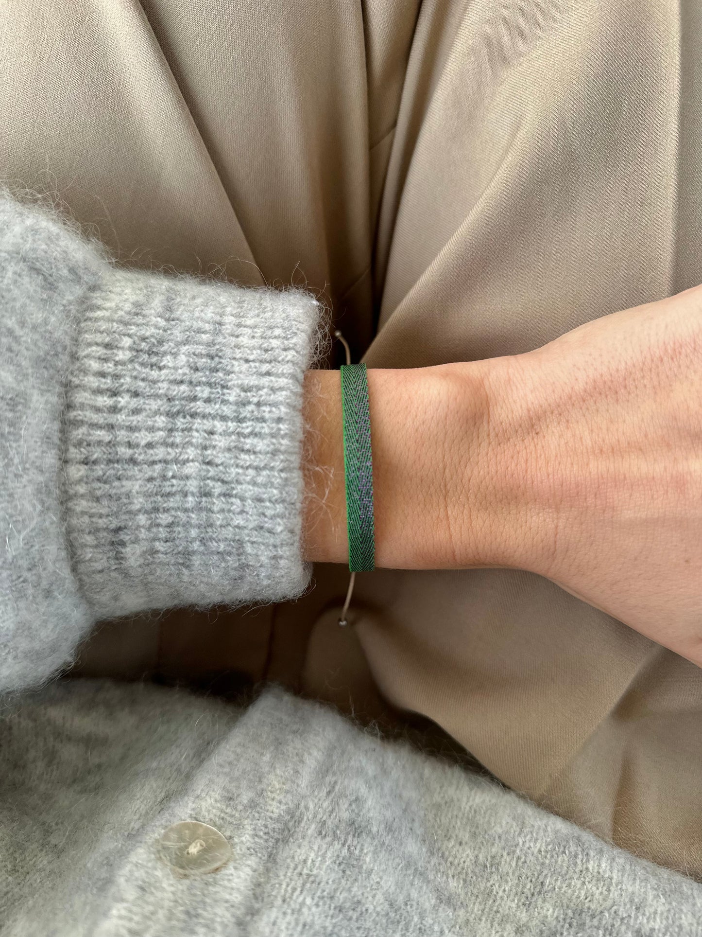 Luca bracelet (green & lilac)