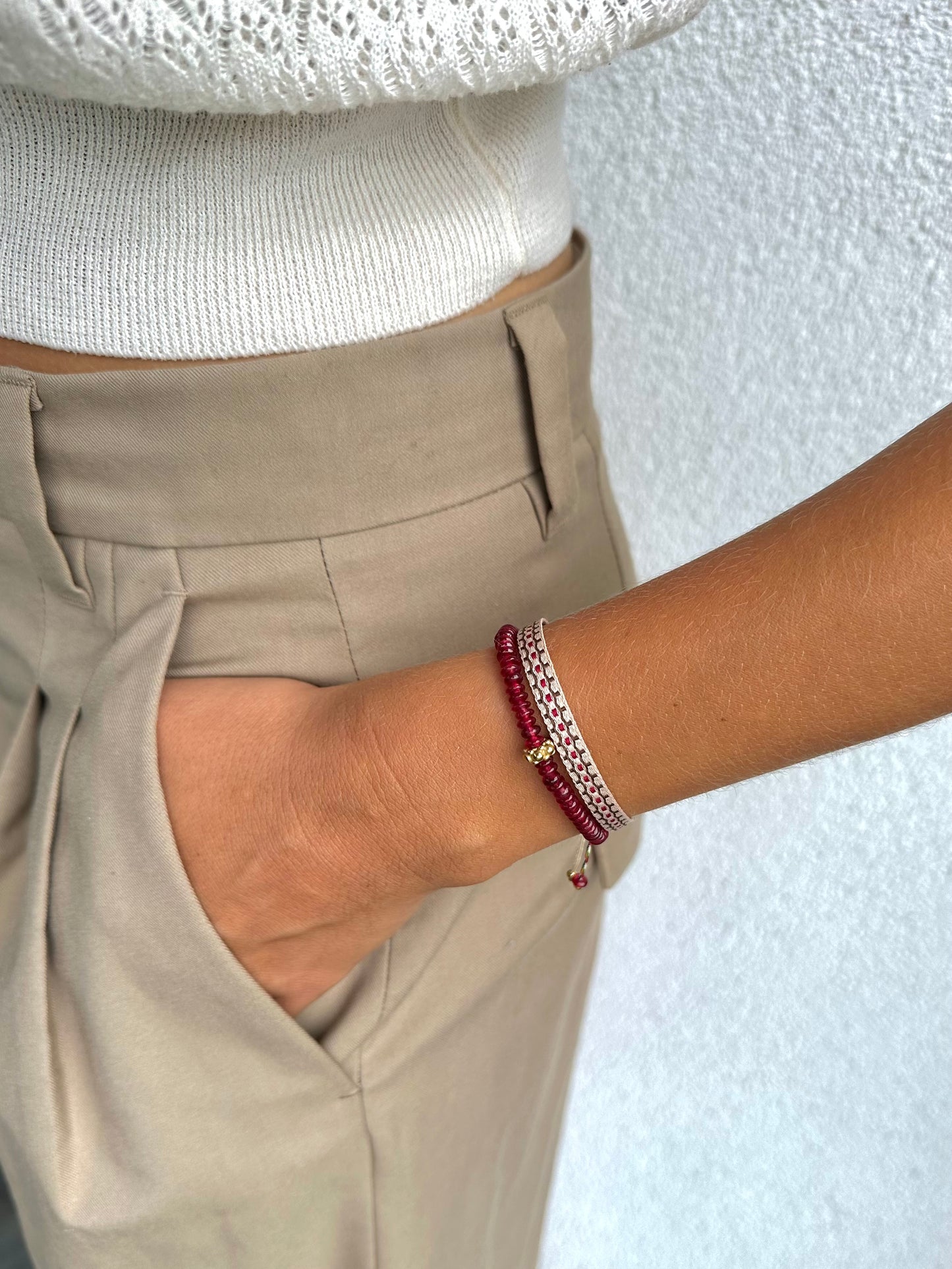 Combo set (Luca+burgundy bracelet)